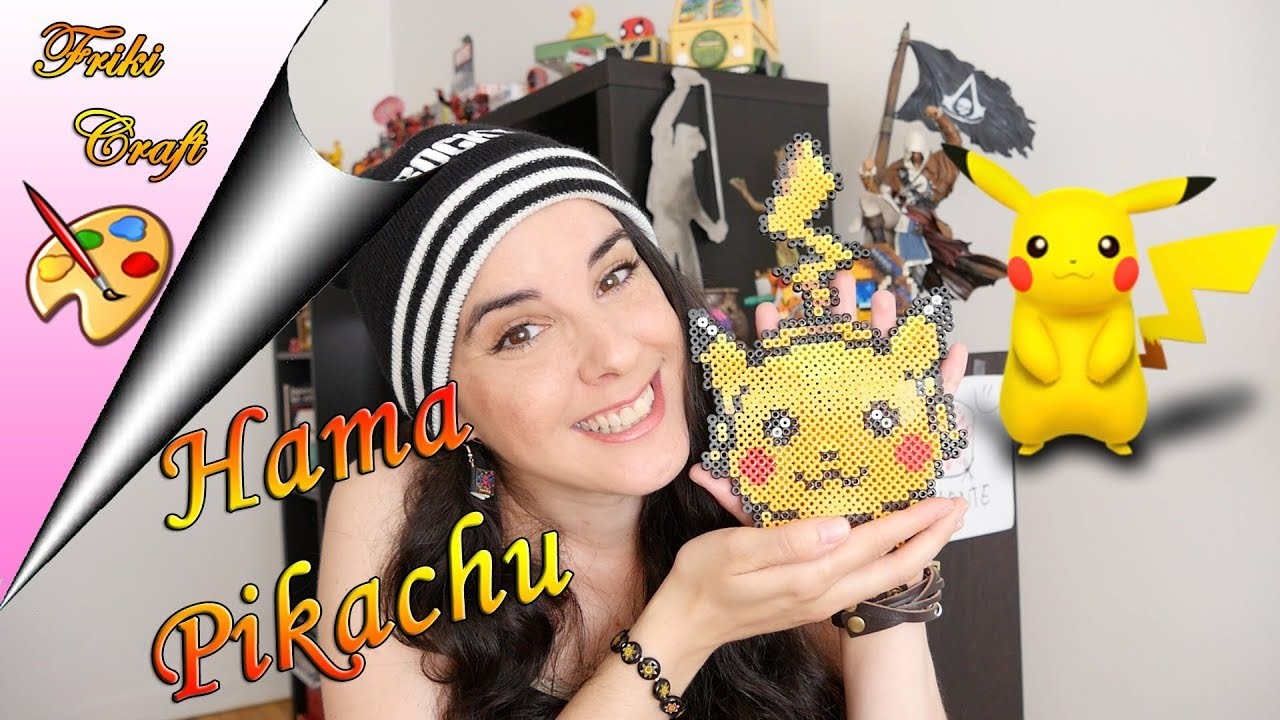 Pikachu en Hama Beads. Pokemon.