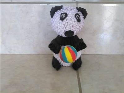 Tutorial de como hacer oso panda de Origami 3D
