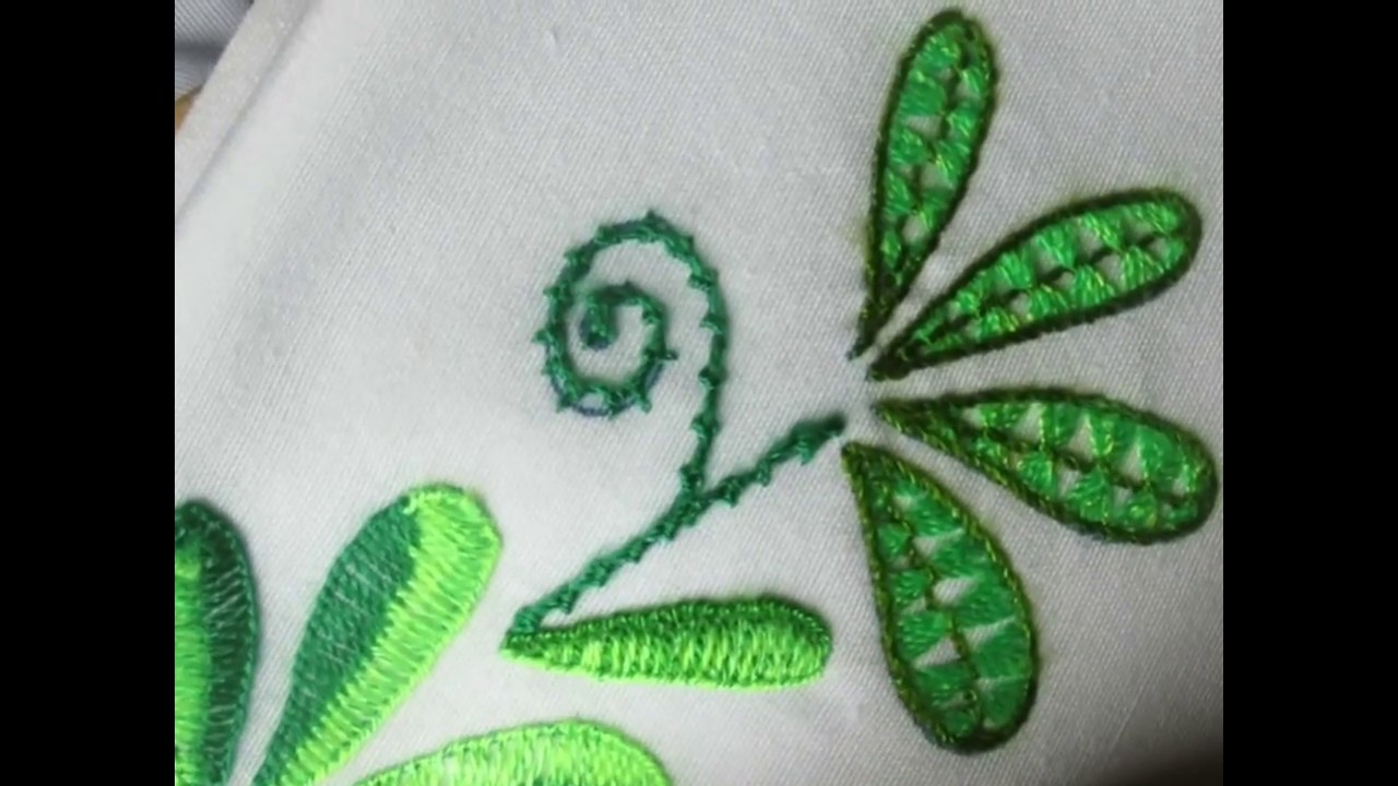 BORDADO FANTASIA HOJA Y TALLO, PEZ ROSA