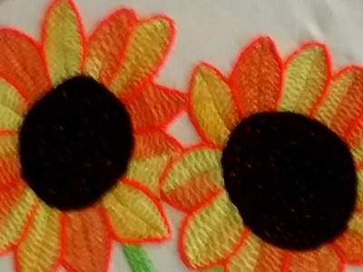 Bordando mis bellos girasoles