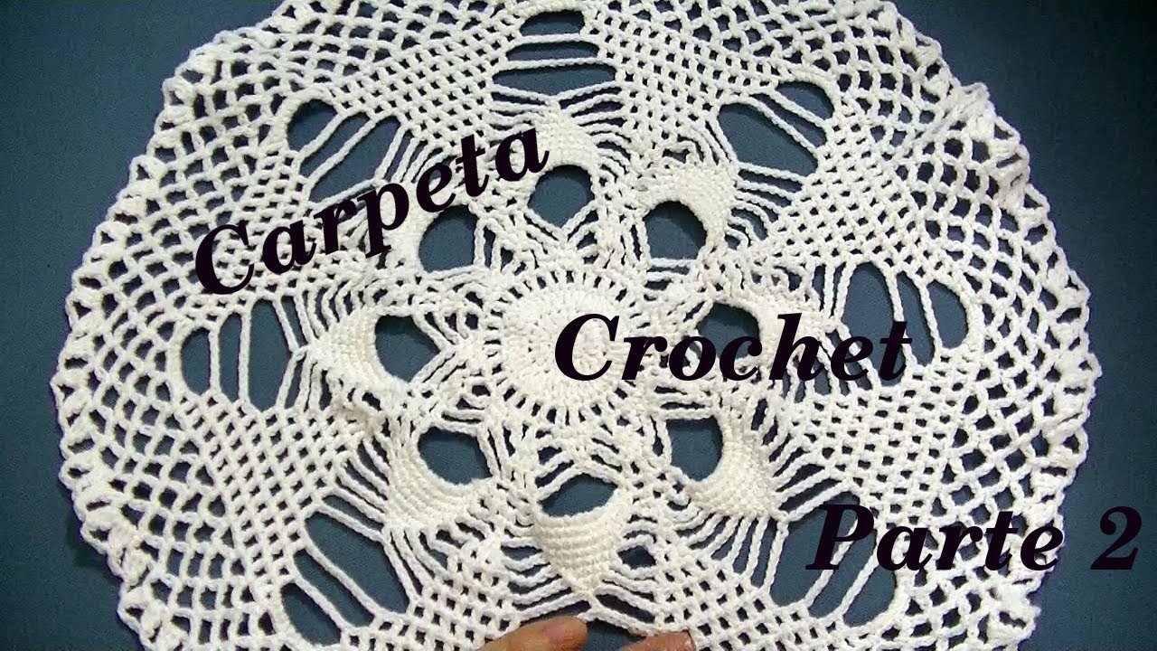 CARPETA redonda a #crochet o ganchillo Parte 2 tutorial paso a paso