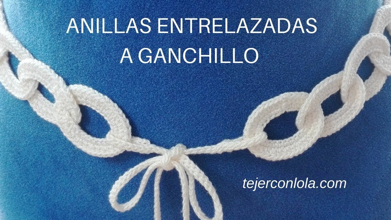 CINTURÓN A GANCHILLO Anillas Entrelazadas