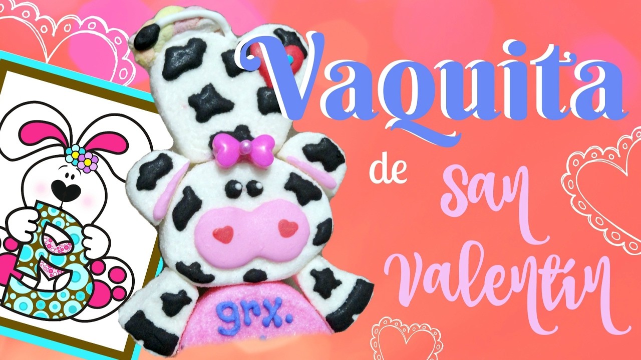 Como hacer una Vaquita de bombón para San Valentín - Bomgoletas - Marshmallow Cow
