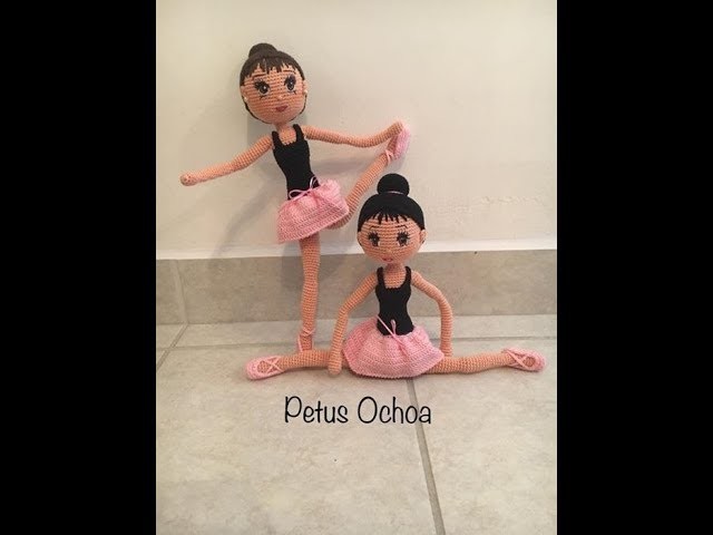 Como tejer brazos  muñeca Bailarina amigurumi By Petus PRIMERA PARTE 1.5