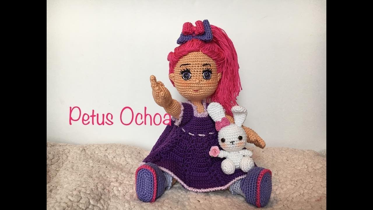 Como tejer vestido muñeca Greta amigurumis By Petus QUINTA PARTE 5.7