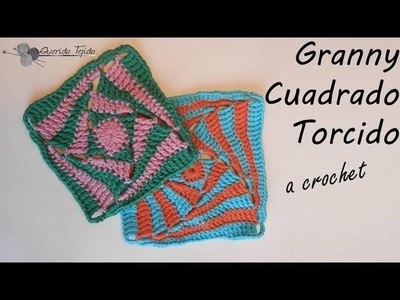 Granny Cuadrado Torcido - Twisted Granny Square ENGLISH SUB