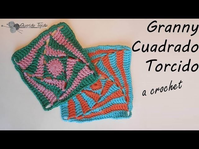 Granny Cuadrado Torcido - Twisted Granny Square ENGLISH SUB