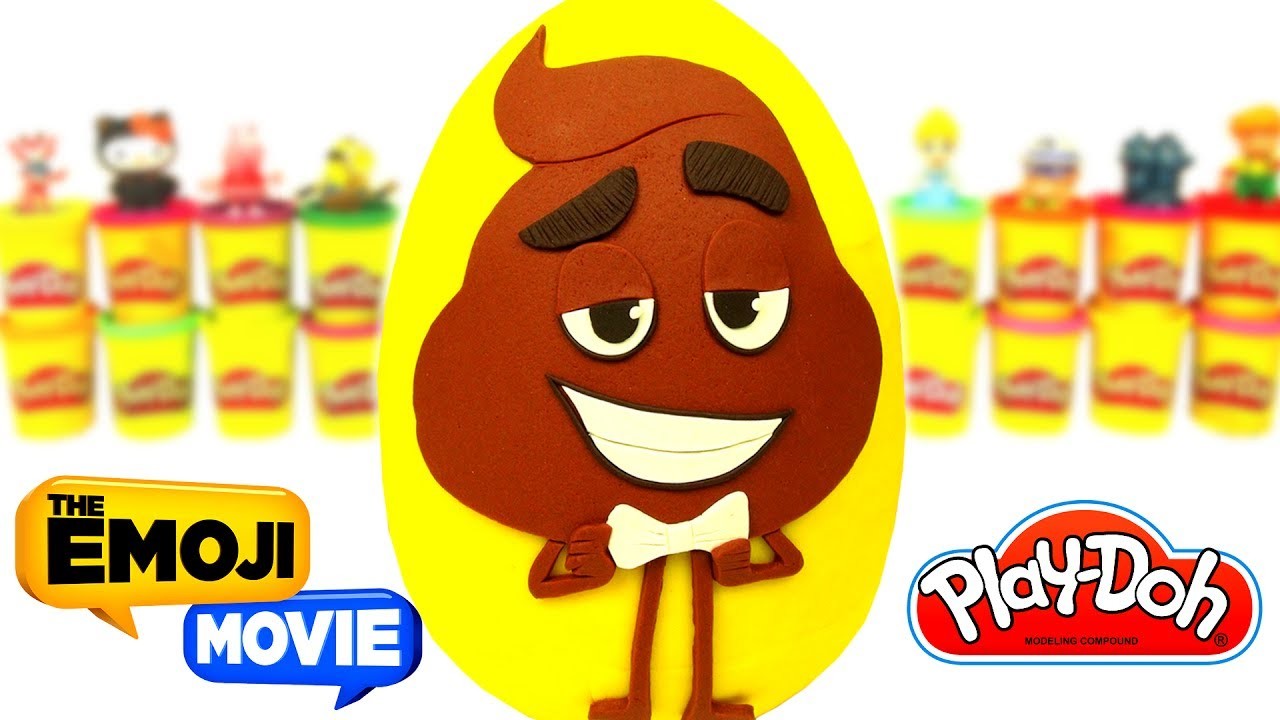 Huevo Sorpresa Gigante de Emoji La Película en Español de Plastilina Play Doh