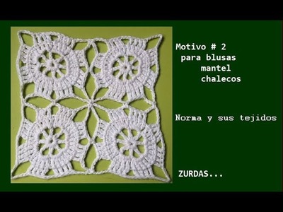 Motivo # 2.  ZURDAS ( para blusas,mantel o chaleco)