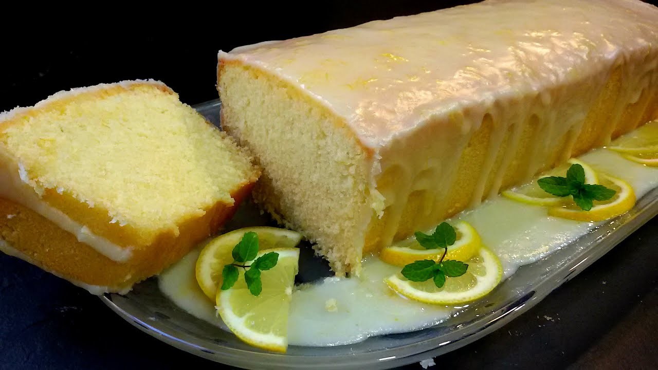 Pastel de limón con glaseado. Muy fácil y esponjoso