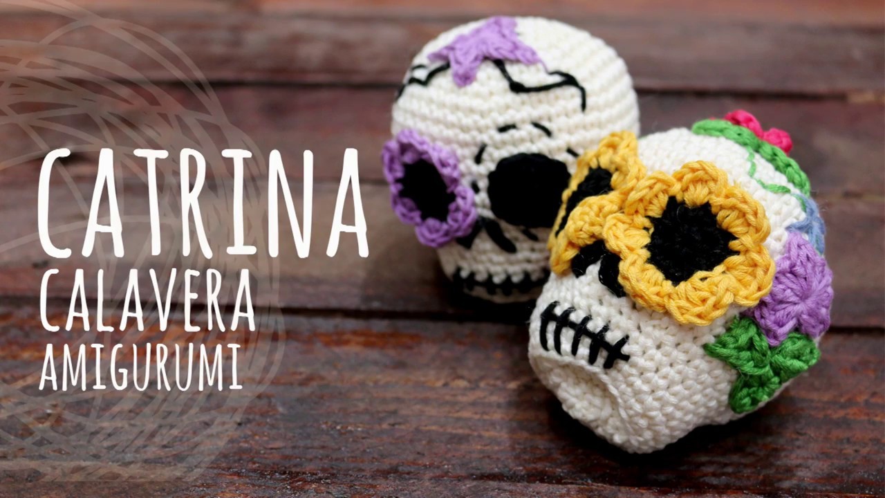 Tutorial Catrina Calavera Día de Muertos Halloween Amigurumi | Crochet