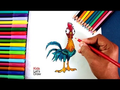 Cómo dibujar a HEI HEI de Moana | How to draw HeiHei the rooster from Moana Movie