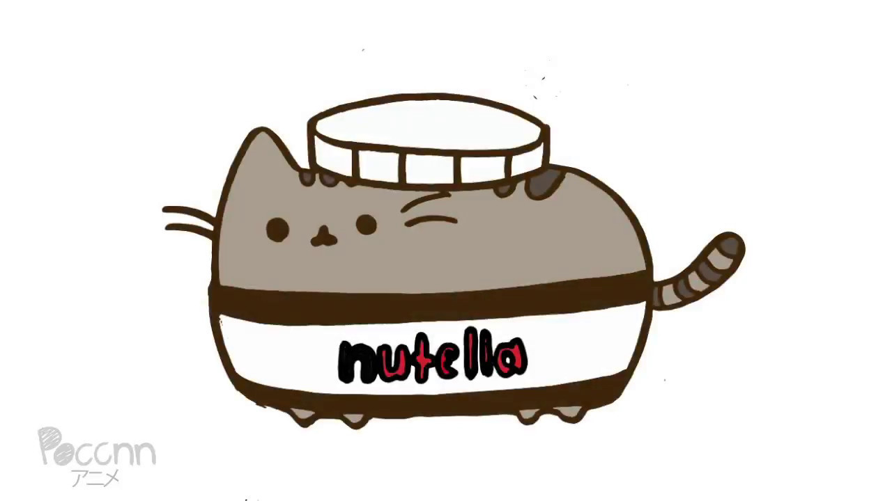 Cómo dibujar Gato Pusheen Nutella kawaii