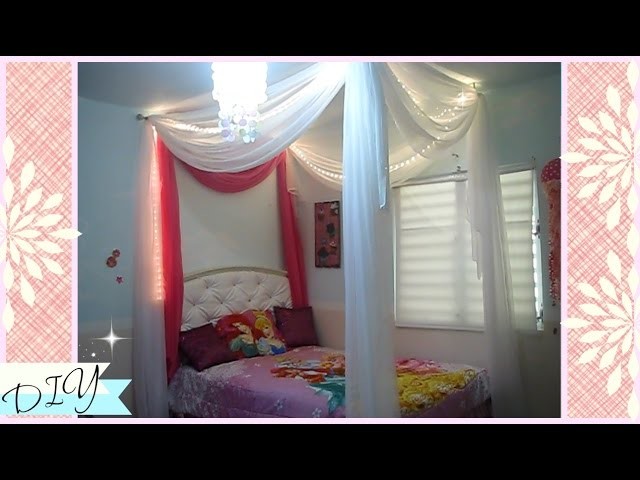 Como hacer un canopy con cortinas para la cama