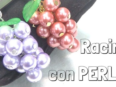 Como hacer un colgante de racimo de uva con abalorios y perlas DIY