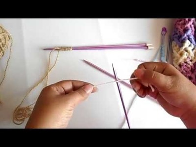 Como montar puntos -  dos agujas. 4 técnicas -  para montar puntos en dos agujas o palitos