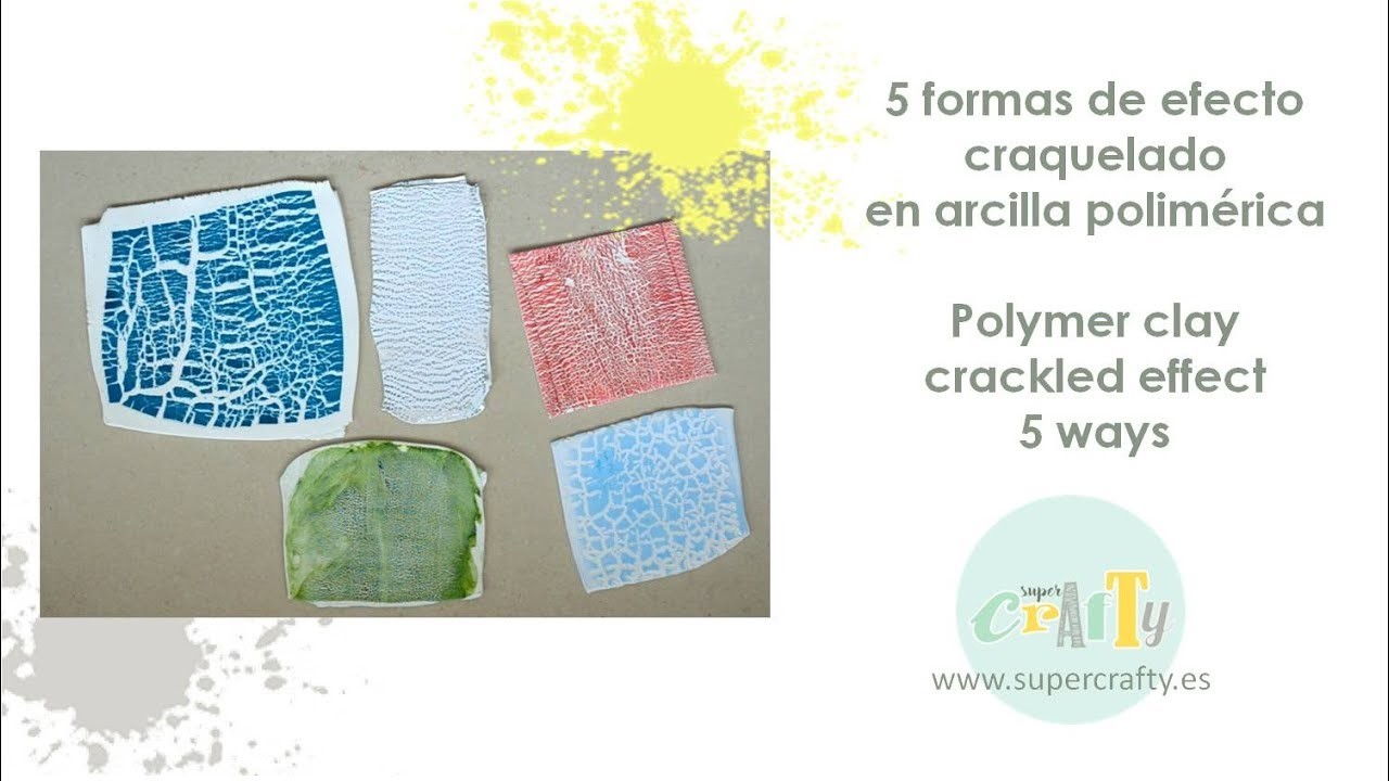 Efecto craquelado en arcilla polimérica -  Polymer clay crackled effect