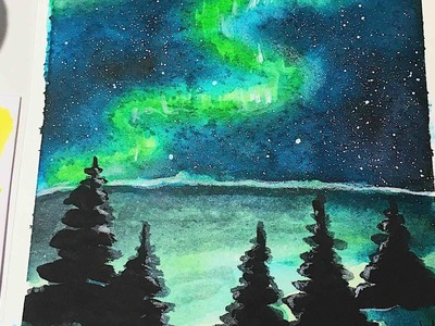 HAZ UNA AURORA BOREAL EN ACUARELAS  - LOS TUTOS