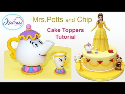 How to make Mrs. Potts and Chip. Cómo hacer a la Señora Potts y a  Chip en pasta de goma