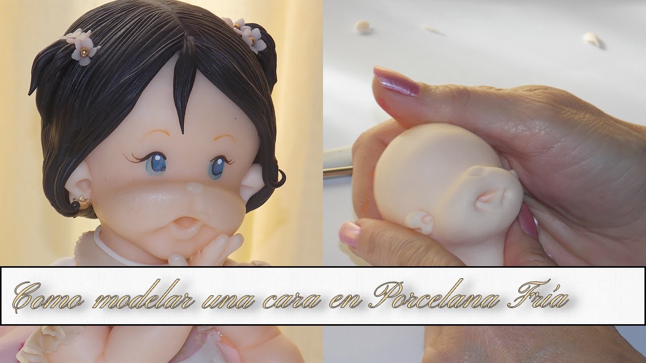 Modelar una carita en Porcelana Fria