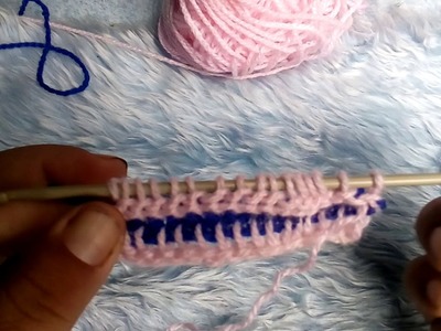 Tuneçino: punto bicolor #5 reversible