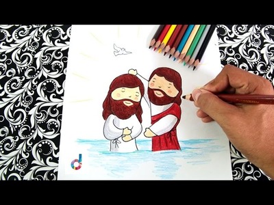Cómo dibujar el Bautismo de Jesús | How to draw The Baptism of Jesus