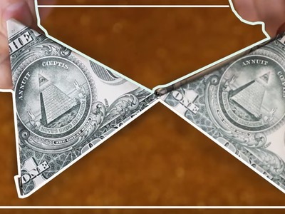 Como doblar billete de dólar en triangulo para la suerte | How to fold dollar bill triangle for luck