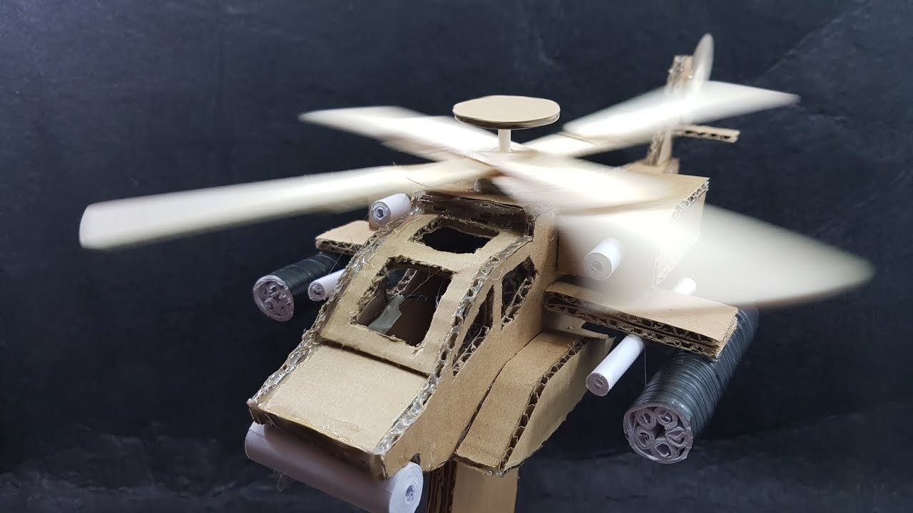 Cómo Hacer Helicóptero (AH-64 Apache) - Cartón DIY