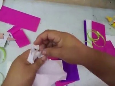 Como hacer trenza de papel crepe