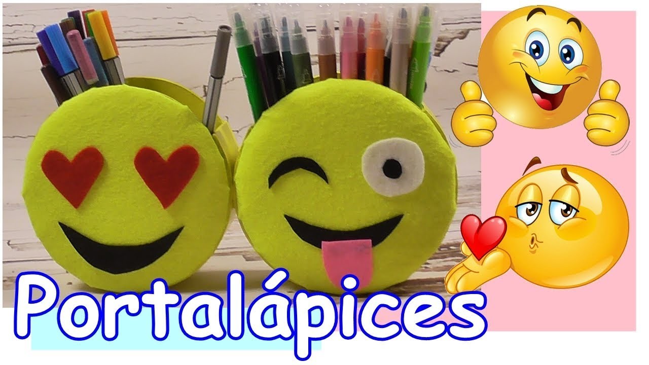 Como hacer un Portalápices de Emojis-Emoticonos con cartón. ???? ????