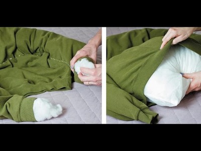 Como hacer una cama para perro con un sueter