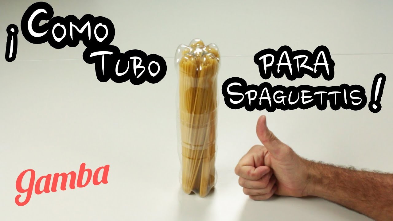 Cómo Reciclar Botella de Plástico #1: Tubo para Spaguettis