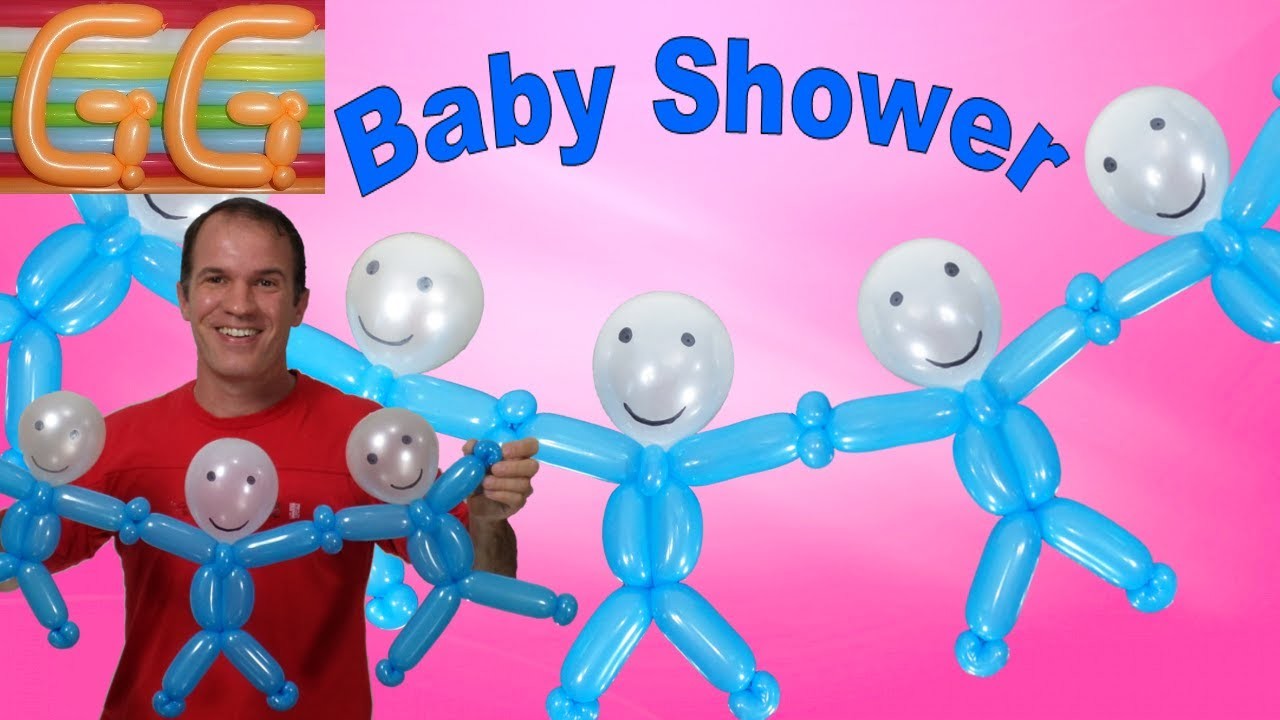 Decoracion para baby shower - globoflexia facil - baby shower para niño