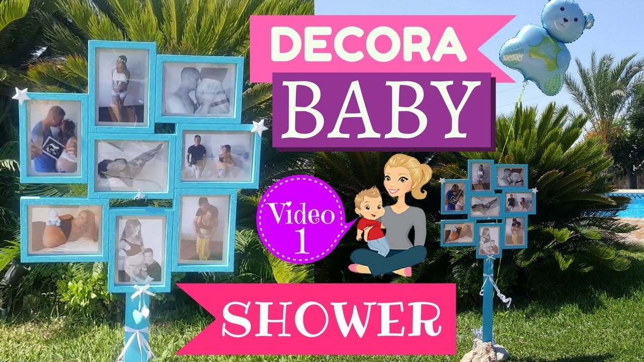 IDEAS PARA DECORAR BABY SHOWER - MARCO DE FOTOS PASO A PASO