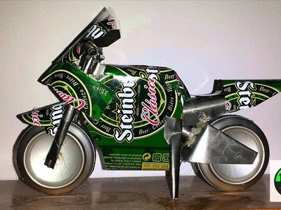 Mi primera moto deportiva hecha con latas de cerveza, moto gp