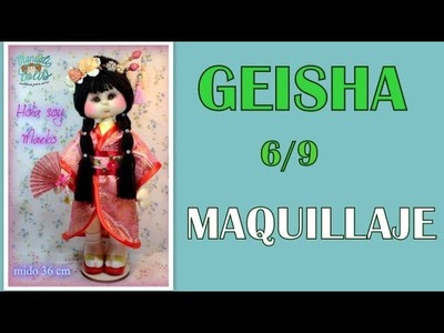 Muñeca geisha Maeko , maquillaje 6.9, video- 305