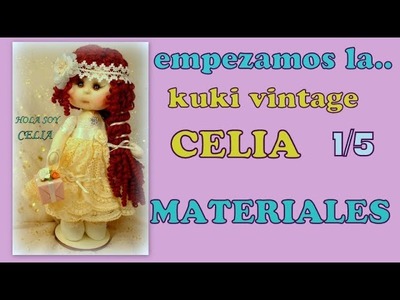 Muñeca kuki vintage ,vemos los materiales , video-275