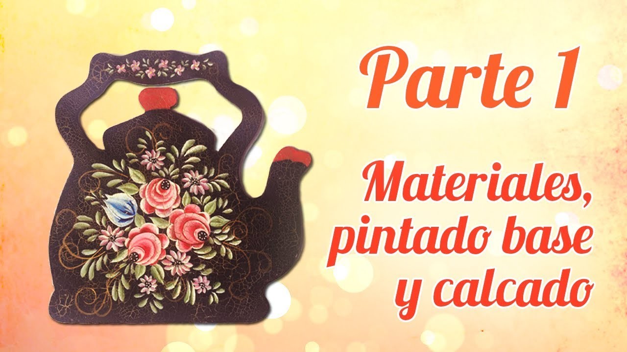 Pintura de Rosas sobre Madera  - Parte 1: Materiales, Pintado base y Calcado