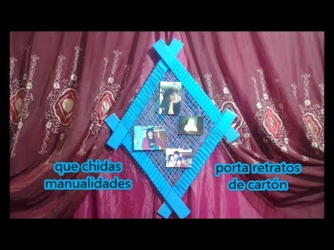 Porta retratos de material reciclado