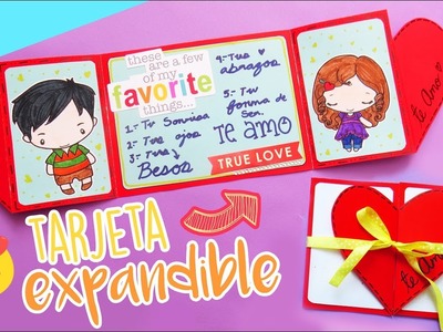 Tarjeta expandible corazón !! ♥♥♥ regalo para novio - Mariana lugo