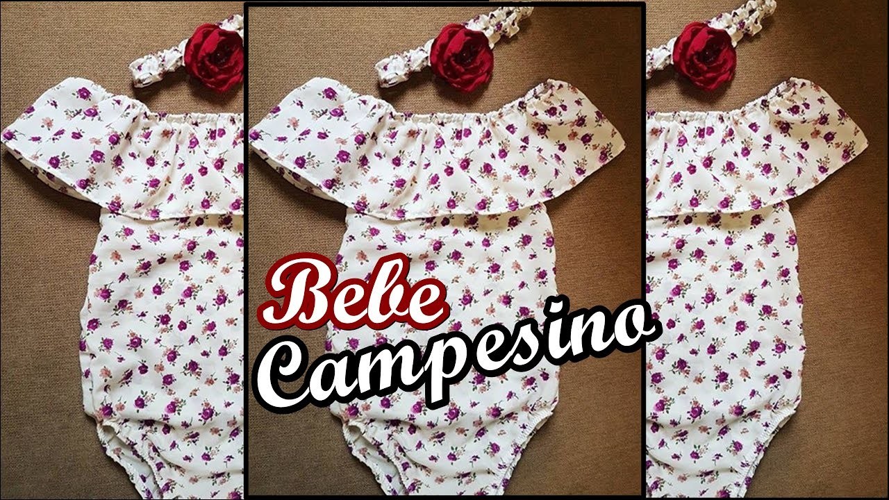 Vestido campesino para bebe.pañalero campesino
