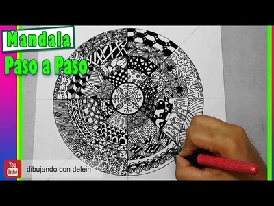 Como dibujar un mandala #10, Mandala zentangle