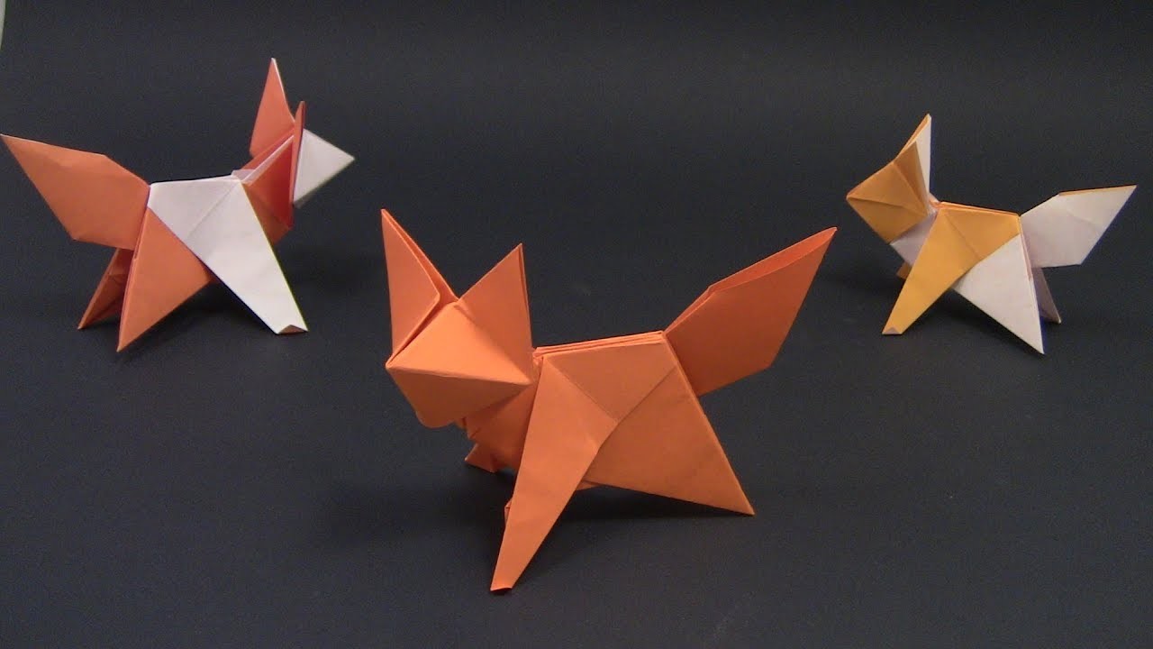 Como hacer un origami zorro fácil. Como fazer uma raposa origami fácil
