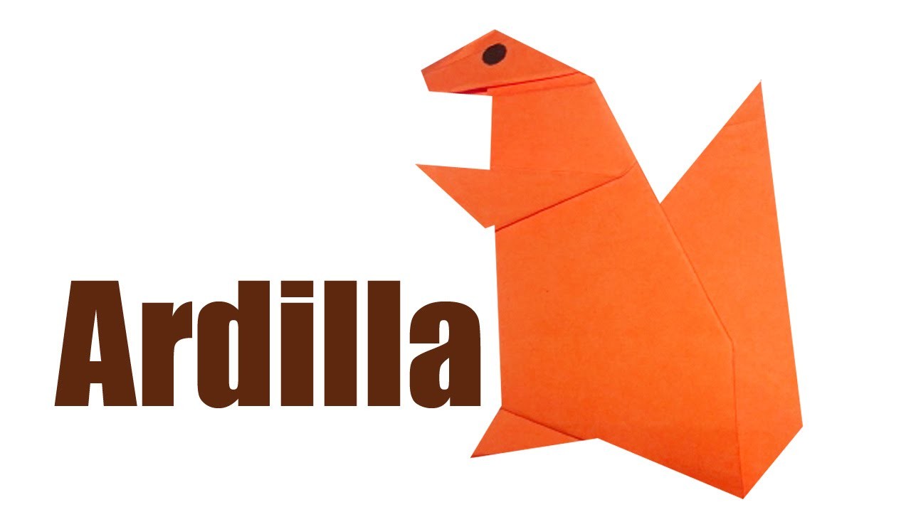 Como hacer una Ardilla de papel - ANIMALES DE PAPEL - origami Ardilla