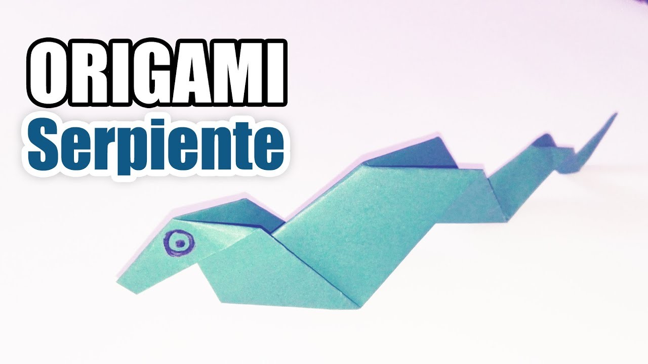 Como hacer una Serpiente de papel - ANIMALES DE PAPEL - origami Reptil