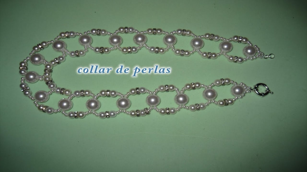 DIY - Collar facil de perlas de 4 tamaños -DIY - 4 sizes easy pearl necklace