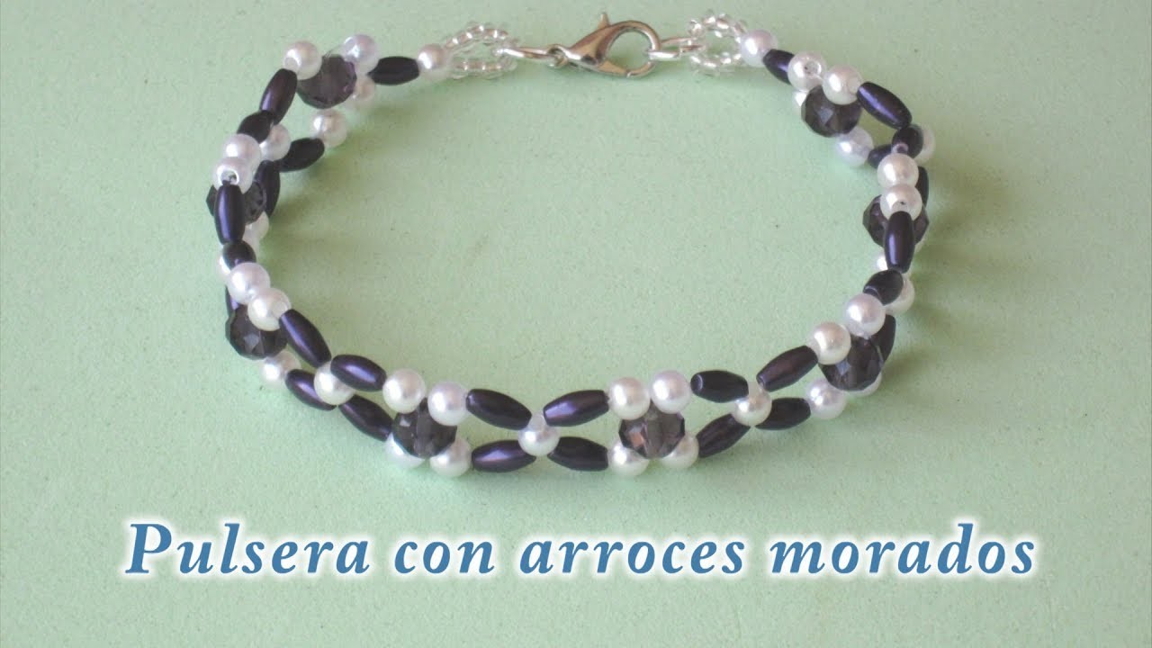# DIY - Pulsera con arroces morados # DIY - Bracelet with purple rice