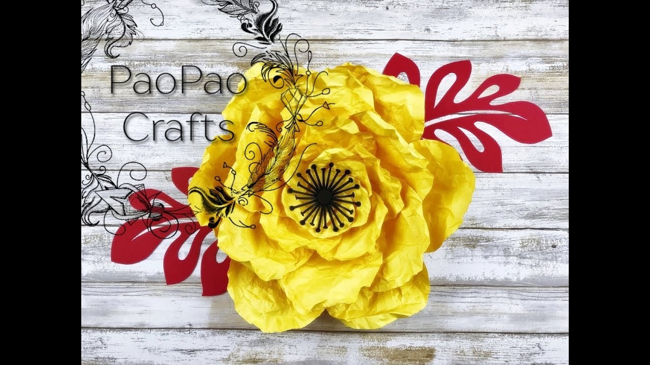 Flor gigante de papel | Moldes GRATIS | Flores de papel | Giant paper flower | Free Templates