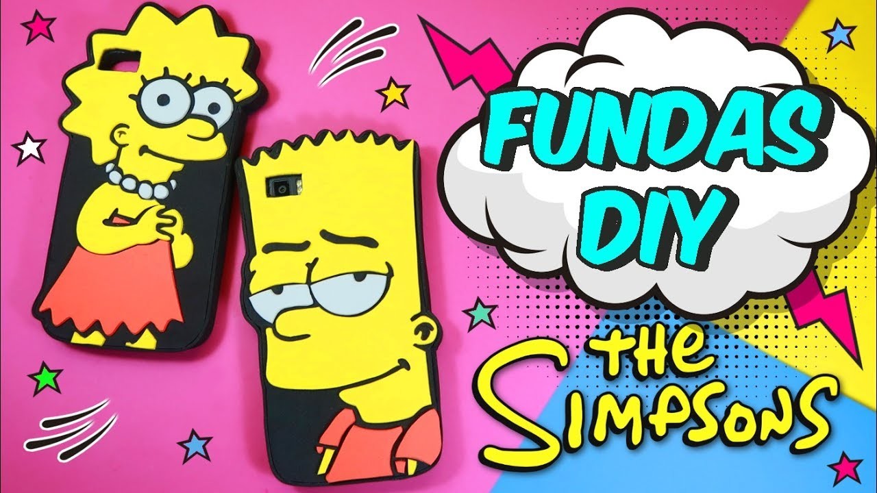 Fundas para movil o celular de Bart y Lisa Simpson. Cómo hacer fundas