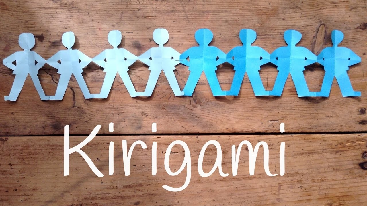 Guirnaldas de papel de hombrecitos | Kirigami fácil para niños